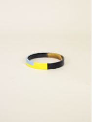 Bracelet jonc Côte jaune bleu