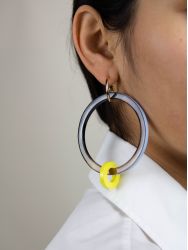 Yellow blue Cime earrings