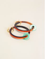 Orange green Cime earrings