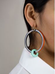 Orange green Cime earrings