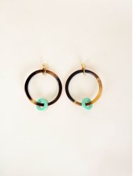 Boucles d'oreilles Cime orange vert