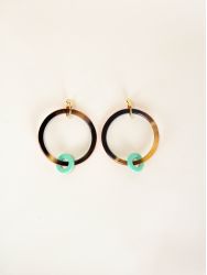 Orange green Cime earrings