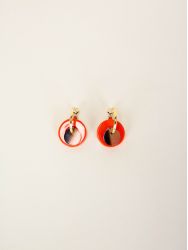 Boucles d'oreilles Tulle orange