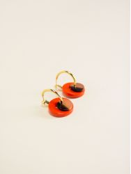 Boucles d'oreilles Tulle orange