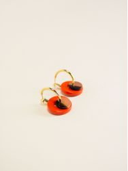 Orange Tulle earrings