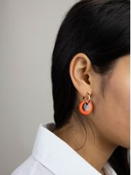 Boucles d'oreilles Tulle orange