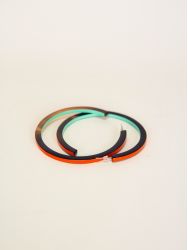 Orange green Trace hoop earrings