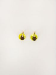 Boucles d'oreilles Tulle jaune