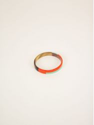 Bracelet jonc Côte orange vert