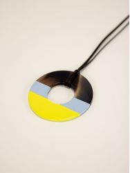 Pendentif Brin jaune bleu