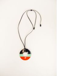 Pendentif Brin orange vert