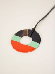 Pendentif Brin orange vert