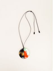 Pendentif Arceau orange vert