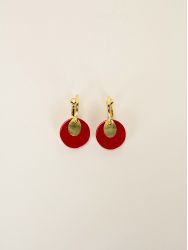 Red Timbale earrings