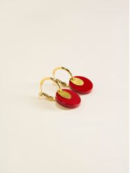 Boucles d'oreilles Timbale rouge