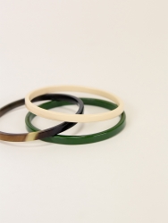 Bracelets Sureau beige et vert kaki