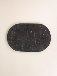 Planche de découpe ovale en marbre noir