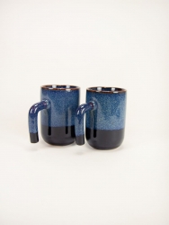 Set de 2 mug Hoa Bien bleu
