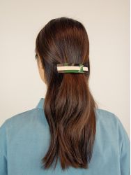 Barrette Ronce beige et vert kaki