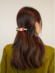 Barrette Ronce orange et vert