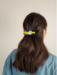 Barrette Ronce jaune et bleue