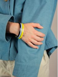 Yellow blue Sureau bracelets
