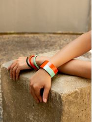 Orange green Fendoir bracelet