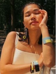 Yellow blue Eclisse bracelet