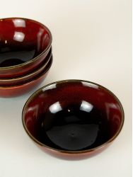 Set of 4 Hoa Bien Laterite Bowls