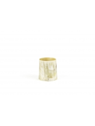 Petit photophore - cache pot, en corne blonde